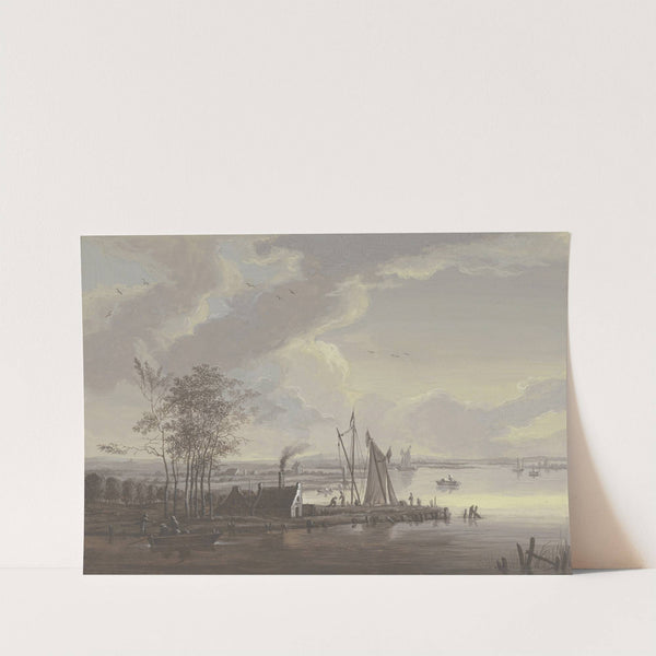 River scenery in the summer by Johann Friedrich Morgenstern