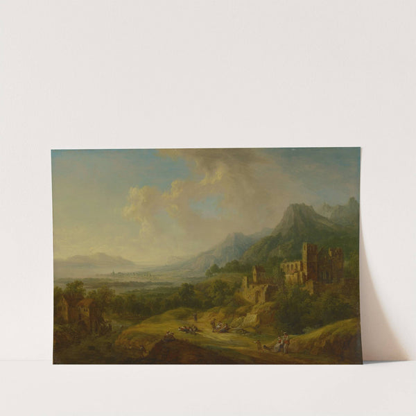River Valley with Church Ruin and Staffage Figures by Christian Georg Schütz the elder