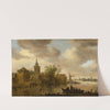 River View with Church and Farmhouse by Jan van Goyen