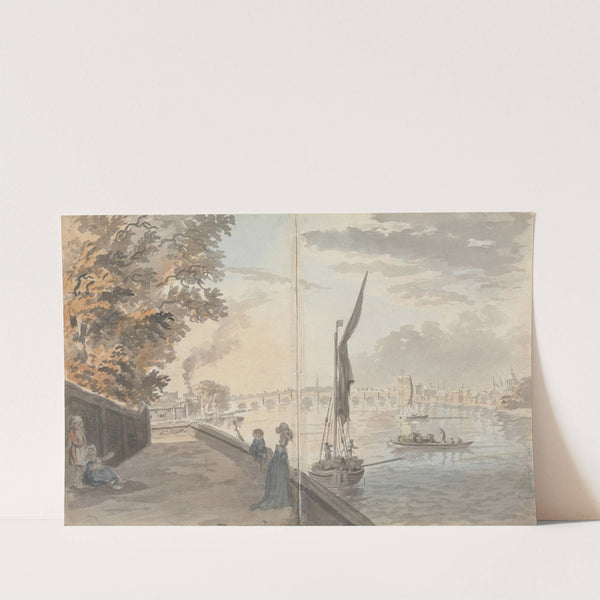 River Wharf , Figure Sketching in a Lane by James Miller