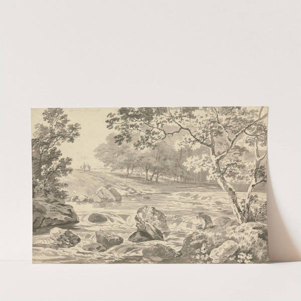 River with Angler by George Barret