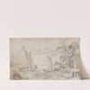 Riverscape with Two Sailboats and Several Figures (early 17th century) by Cornelis Claesz. van Wieringen