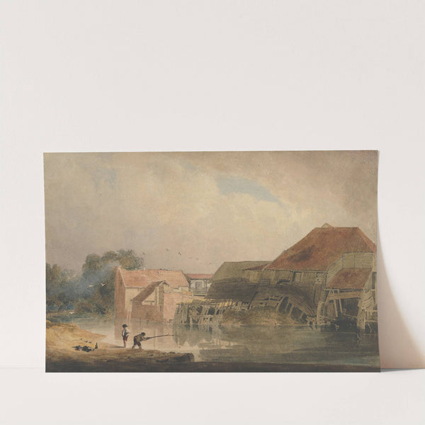 Riverside Scene (Old Mill) by Peter De Wint