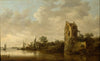 Riverside with an Old Tower