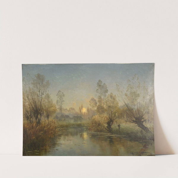 Rivière au soleil couchant by Armand Guéry