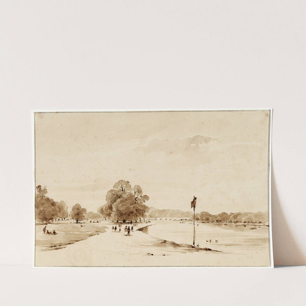 Riviergezicht in parklandschap by Pieter van Loon