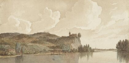 Rivierlandschap met Chokier aan de Maas (1820 - 1872)