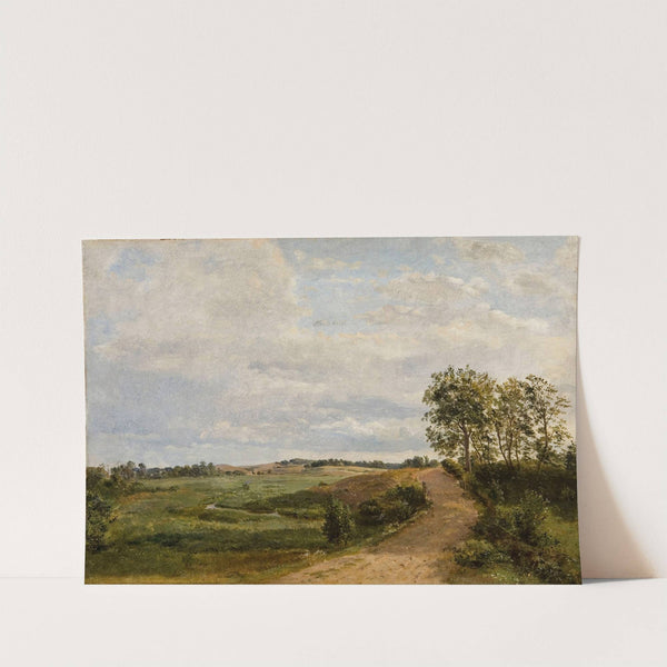 Road across the hills. Study by Dankvart Dreyer