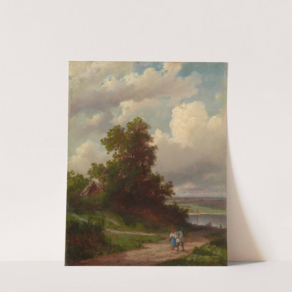 Road by the Volga river by Alexei Kondratievich Savrasov