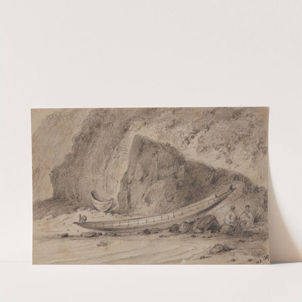 Road to Wellington and canoe in common use by William Swainson