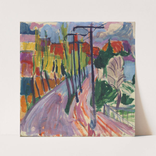 Road with Trees (near the Freidorf) (1927) by Hermann Scherer