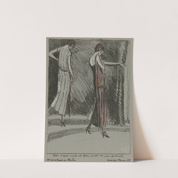 Robe d’après-midi, de Beer; et robe du soir, de Worth. (1921) by Porter Woodruff