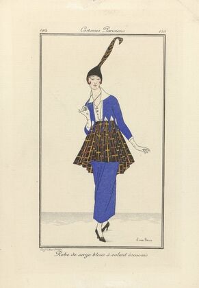 Robe de serge bleu