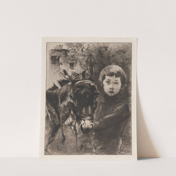 Robert Besnard and His Donkey (Robert Besnard et son âne) (1888) by Albert Besnard