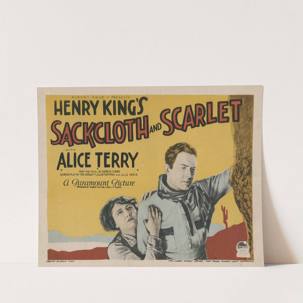 Robert Kane presents Henry King's Sackcloth and Scarlet with Alice Terry by Anonymous