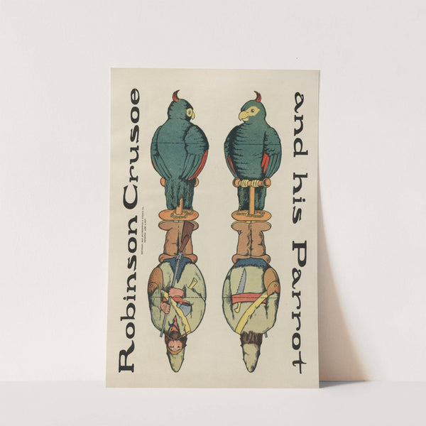 Robinson Crusoe and his parrot by M.A. Glen