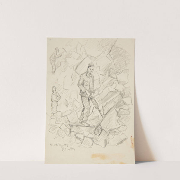 Robotnik pracy przymusowej w kamieniołomie by Ivan Ivanec