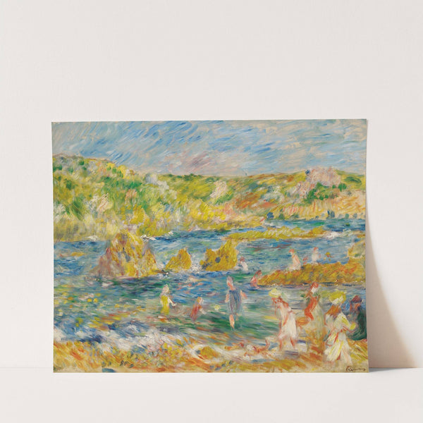 Rochers de Guernesey avec personnages (plage à Guernesey) by Pierre-Auguste Renoir