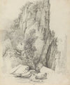 Rock Cliffs above a Stream