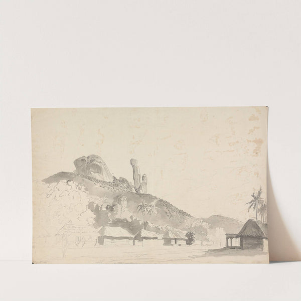Rock Formation Above a Village by Samuel Davis