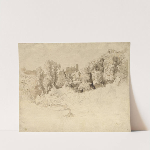 Rock Formations near Olevano (1847-1848) by Heinrich Dreber