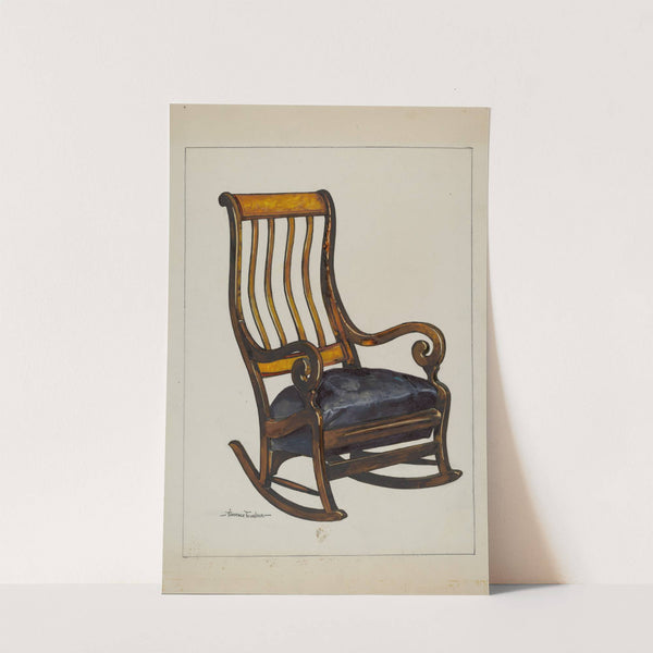Rocker with Black Horse-hair Seat by Florence Truelson