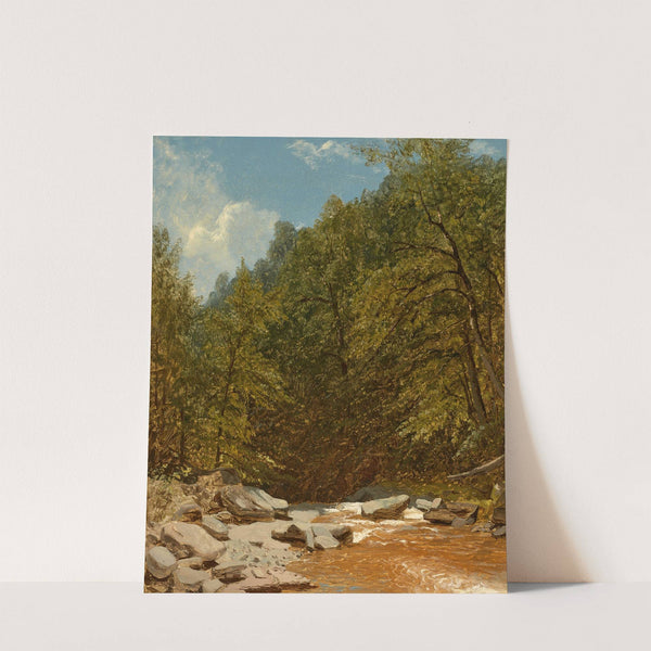 Rocks and Brook in the Catskills (circa 1845-46) by Sanford Robinson Gifford