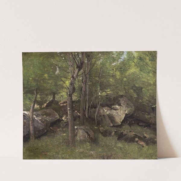 Rocks in the Forest of Fontainebleau by Jean-Baptiste-Camille Corot
