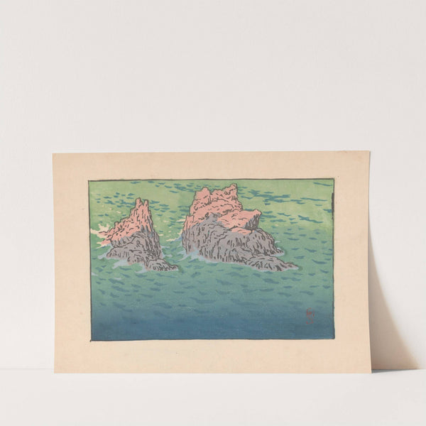 Rocks in water by Henri Rivière