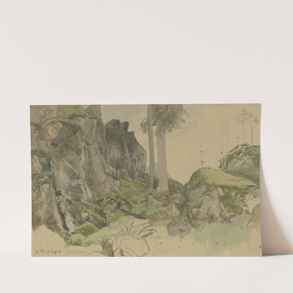 Rocks near St. Blasius, Black Forest (1870) by Hans Thoma