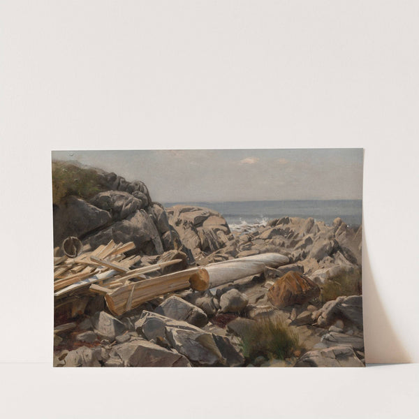 Rocky Beach, Pacific Coast by Samuel Colman
