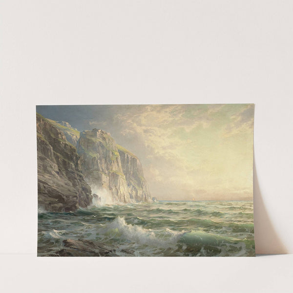 Rocky Cliff with Stormy Sea, Cornwall (1902) by William Trost Richards