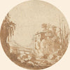 Rocky Landscape With a Bridge and a House