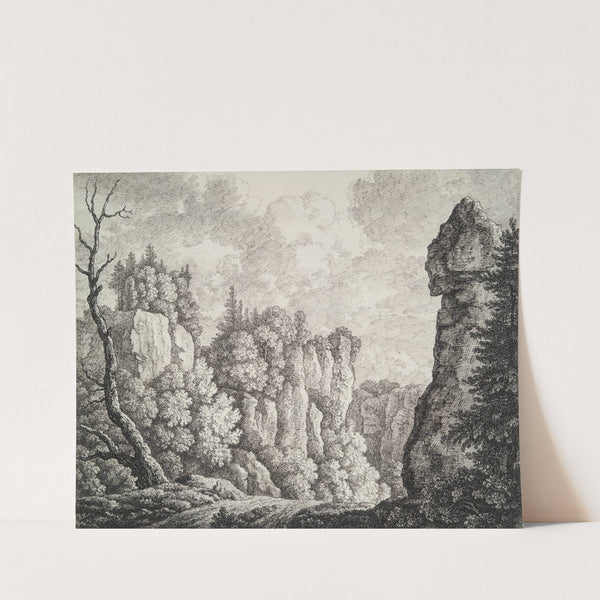 Rocky Landscape with a Hermit by Carl Wilhelm Kolbe the elder