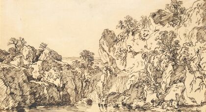 Rocky Landscape with a Lake
