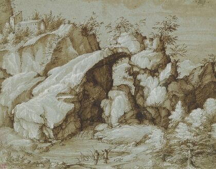 Rocky Landscape with a Natural Arch