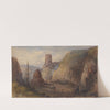Rocky Landscape with Fort by Thomas Miles Richardson