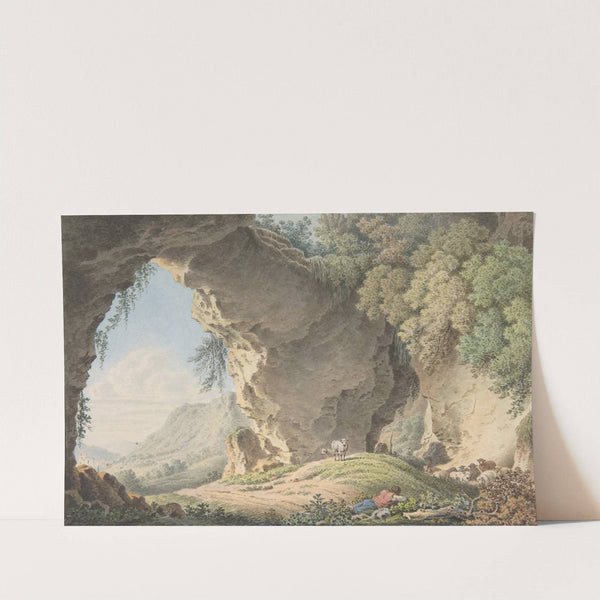 Rocky Landscape with Sleeping Shepherd by Philip Heinrich Dunker