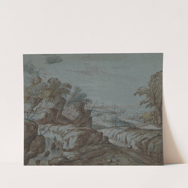 Rocky Landscape with View in Distance by Circle of Gillis Neyts