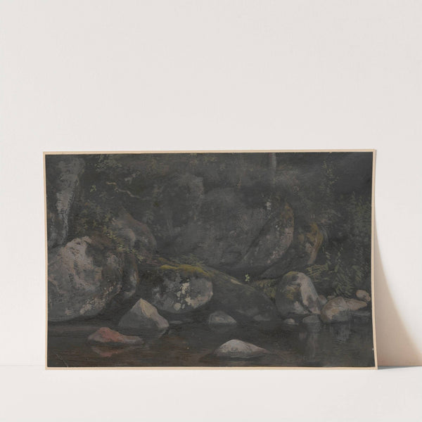 Rocky slope with a stream (1850-1881) by Adolf Dressler