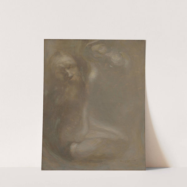 Rodin modelling a Sculpture (circa 1895-1900) by Eugène Carriere