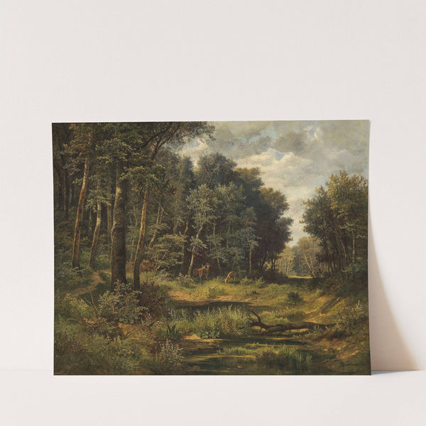 Roe Deer at the Forest Pond by Leopold Munsch