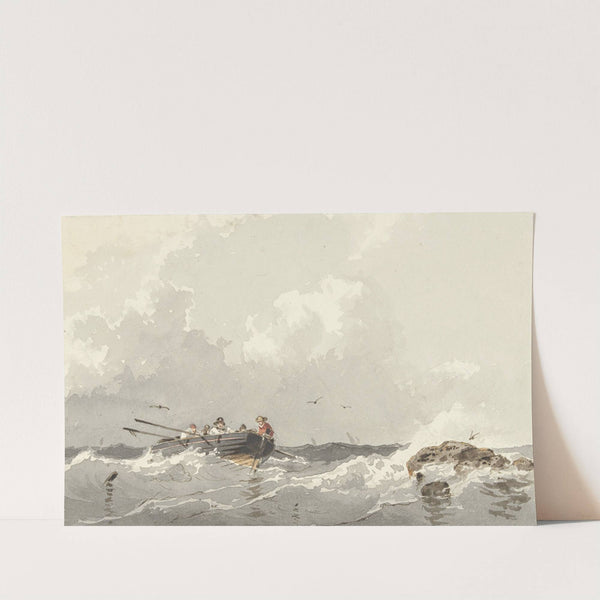 Roeiboot op zee by Frans Arnold Breuhaus de Groot