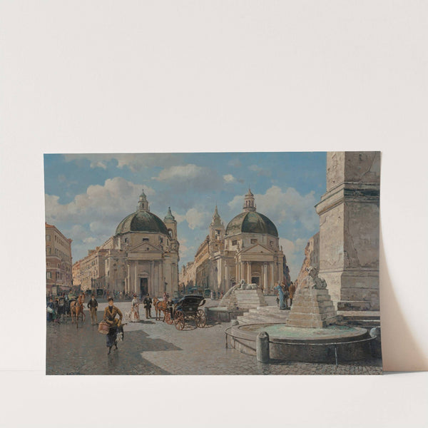 Roma, Turisti a Piazza del Popolo by Giuseppe De Winter