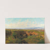 Roman Campagna landscape with shepherd by Pietro Sassi