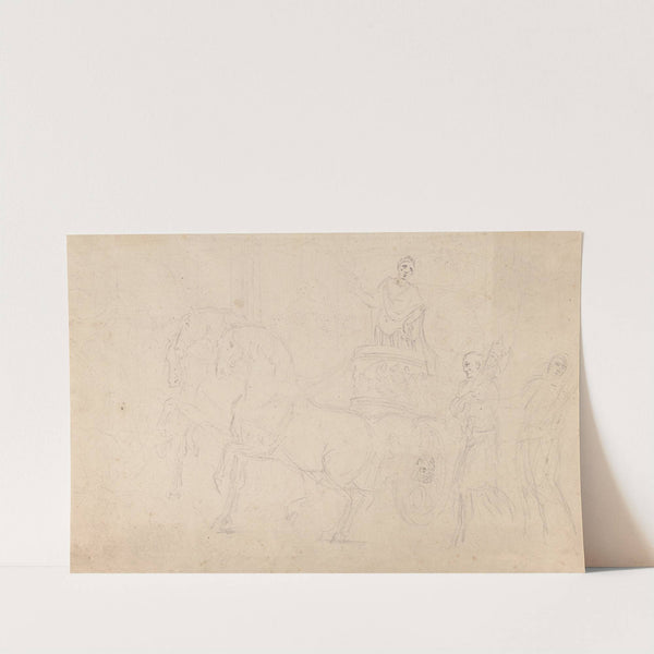 Roman Chariot Drawn by Three Horses, with Charioteer and other Figures by Sawrey Gilpin