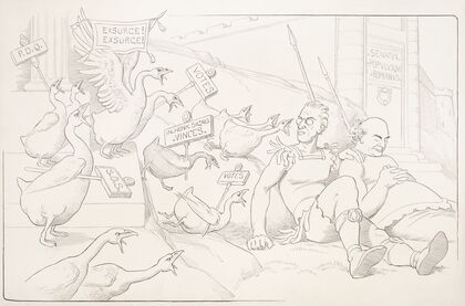 Roman History. The suffrage geese of Juno arouse the guardians of the capital (1914)