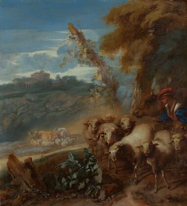 Roman Landscape with a Shepherd and Sheep