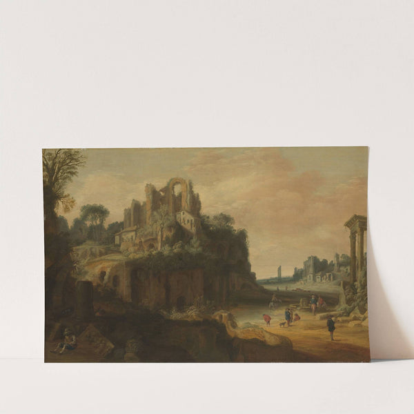 Roman Landscape with Ruins by Pieter Anthonisz. van Groenewegen