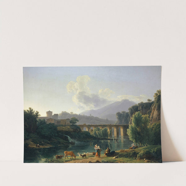 Roman Landscape with Viaduct by Jean-Joseph-Xavier Bidauld
